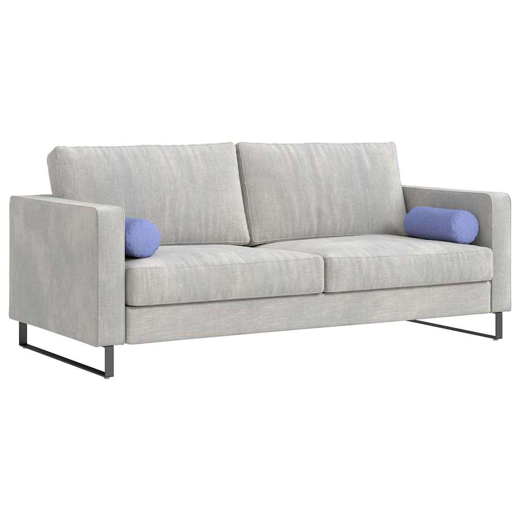 Bolster Pillows 2 pcs Jeans Blue Ø 15 x 40 cm Fabric